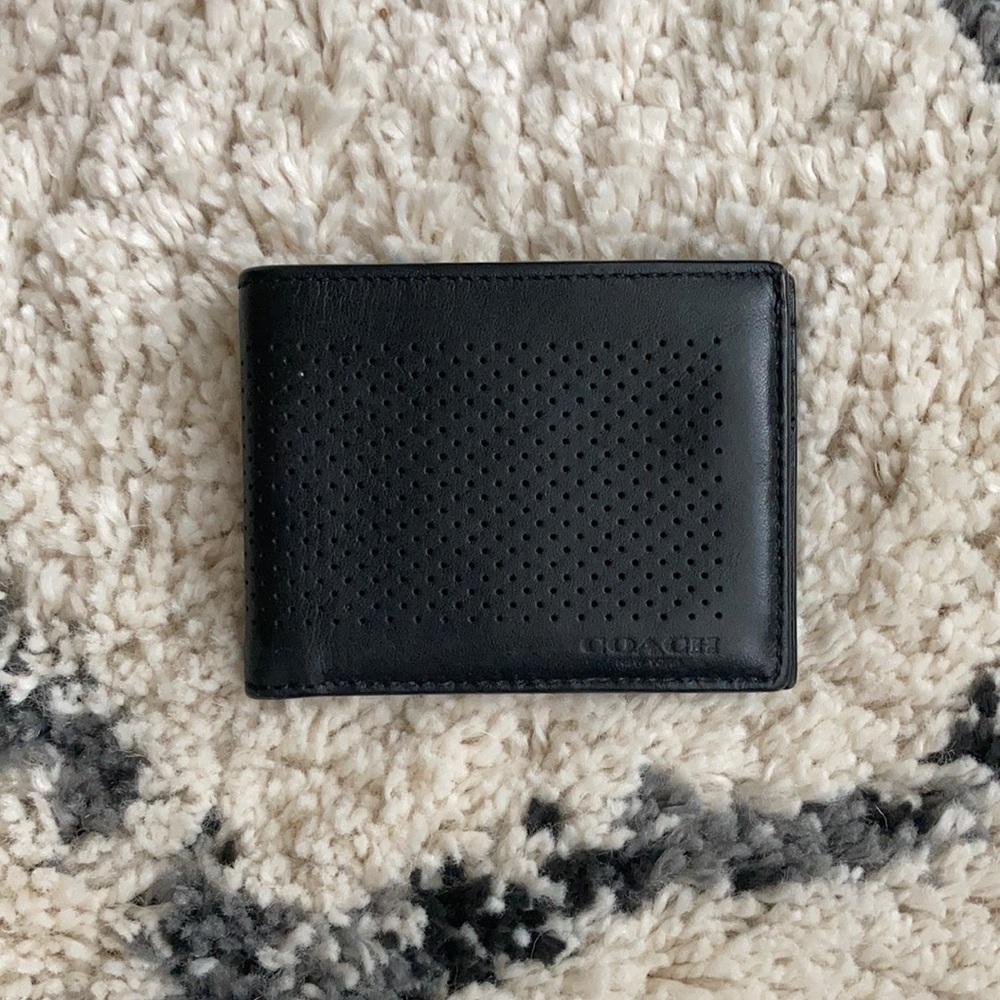 Mens coach leather wallet